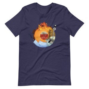 Keep It Burning 'Elemental Vinyl' - Short-Sleeve Unisex T-Shirt - Heather Midnight Navy, M